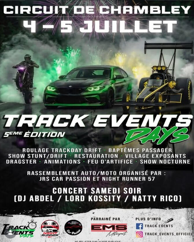 Track Events Days 4 - 5 juillet